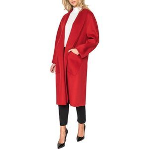 LAMARQUE Thara Women's Oversized Open Front Wool Coat with Shawl Collar NWT